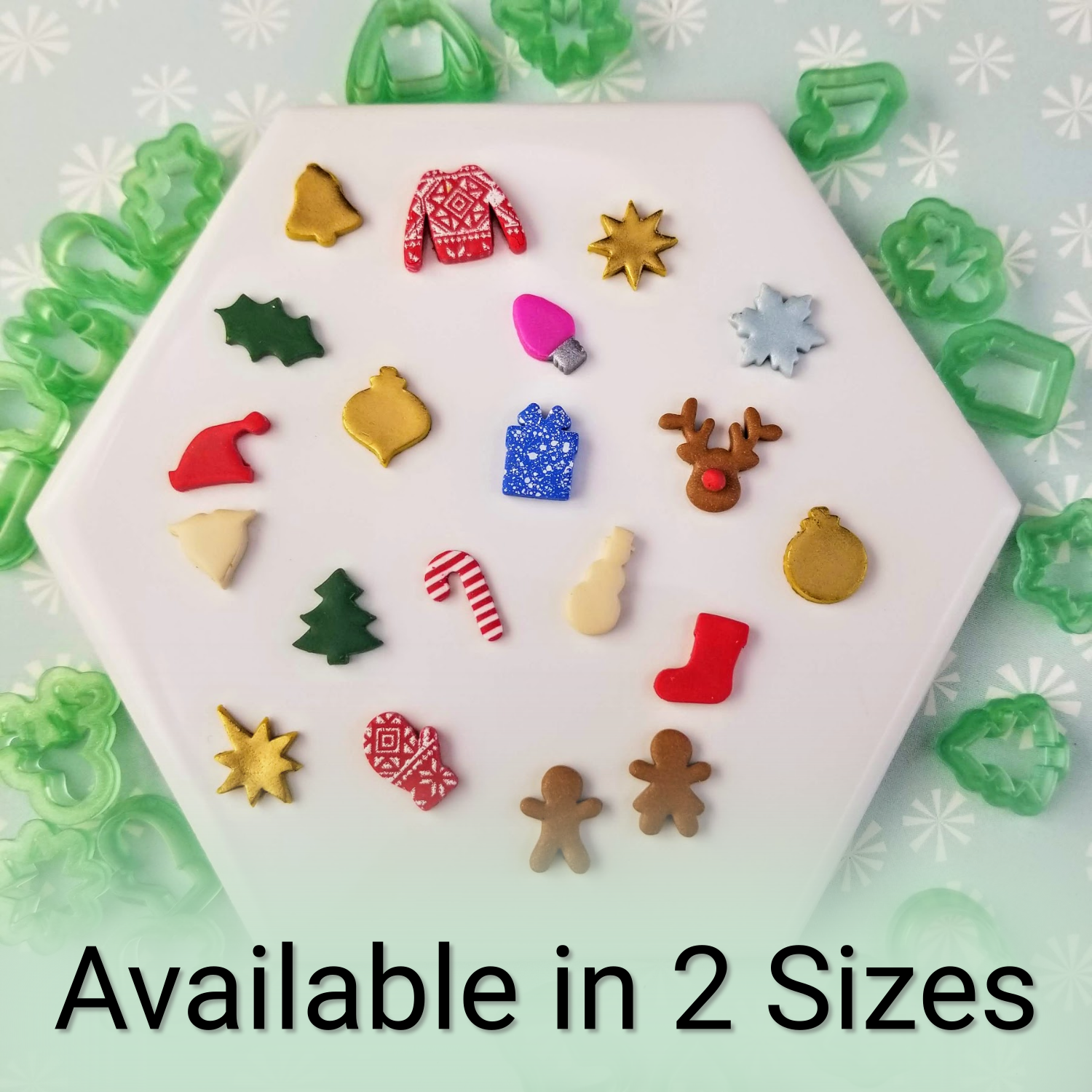 Set of Tiny Christmas Polymer Clay Cutters